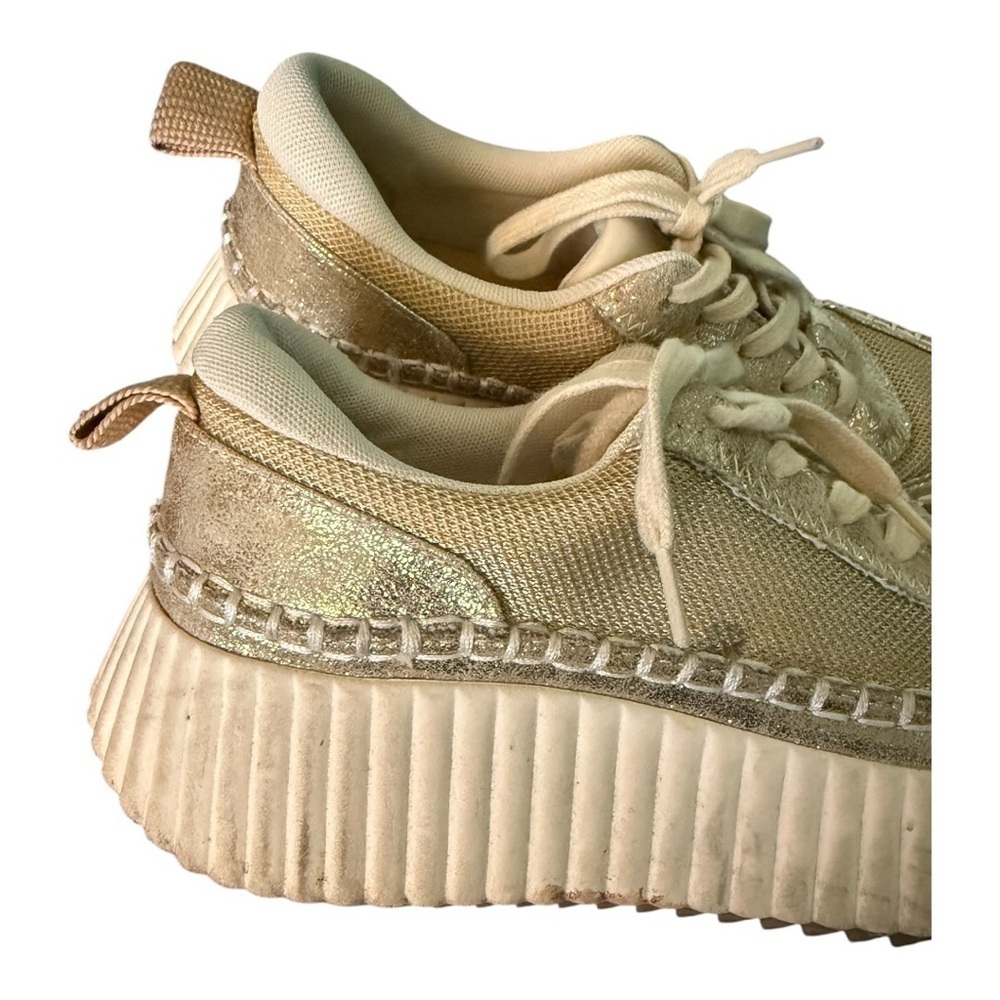 Dolce Vita Women's Gold Knit Sneakers size 6.5 - Picture 3 of 13